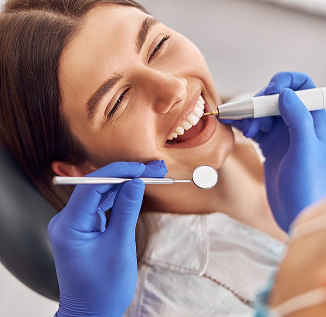 Patient at the dentist
