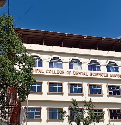 Exterior of building at the Manipal College of Dental Sciences