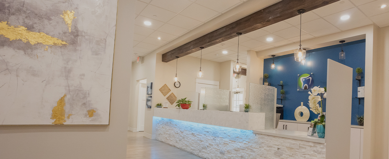 Reception area at Hanford Family Dental Center