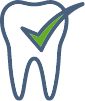 Tooth with checkmark icon