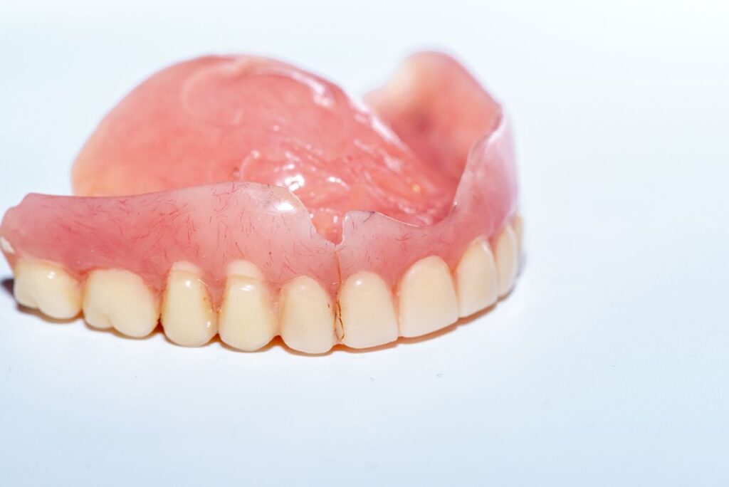 A broken denture